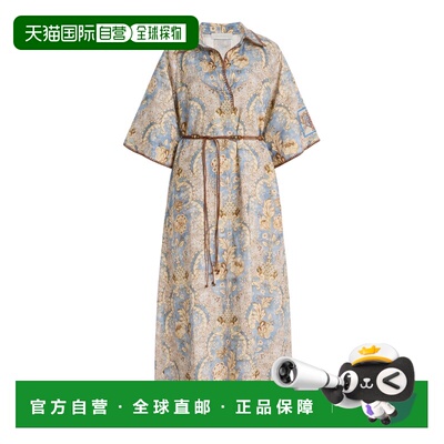 1h可退 香港直邮ZIMMERMANN 女士 Daylight 长袍式中长连衣裙