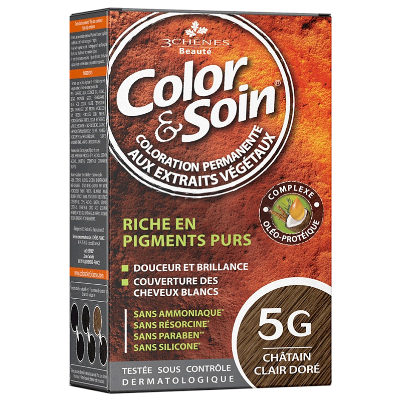 欧洲直邮3橡树天然染发膏 Les 3 Chênes COLOR&SOIN Femme 正品