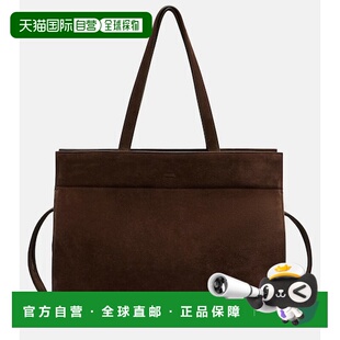 香港直邮KHAITE 女士 Crosby 绒面革手提包 brown棕色 舒适时尚