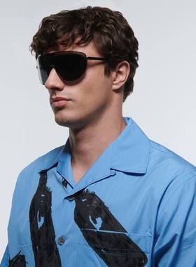 1h可退 香港直邮Prada 普拉达 男士 飞行员太阳眼镜 metal金属色