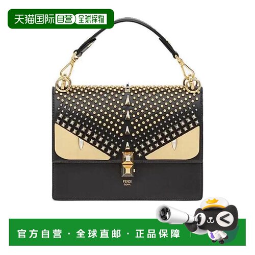 香港直邮FENDI 女士手提包 8BT283A656F0KUR SS2019 黑色 KAN I手
