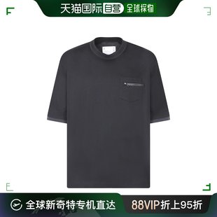 2403376M 香港直邮Sacai 拉链口袋平纹针织 男士 恤