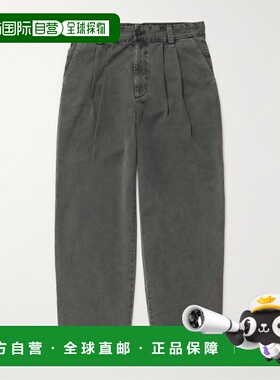 香港直邮AGOLDE 男士 Slater 锥形褶裥棉质斜纹布裤子 A7211626gr