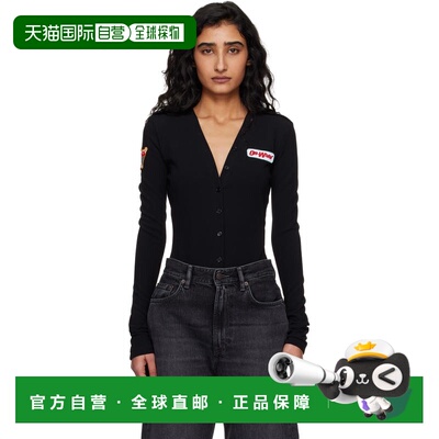 香港直邮off-white 女士 黑色 Heavy Jersey Button Up 连体衣 2D