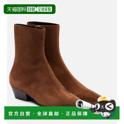 1h可退 香港直邮Saint Laurent 圣罗兰 女士 Jill 30 绒面革短靴