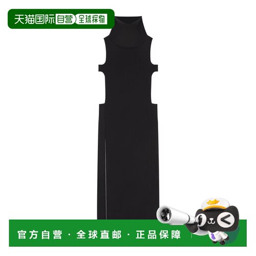Courreges 高领绉纱连衣裙 426CRO956PL0159 【付后1h可退】
