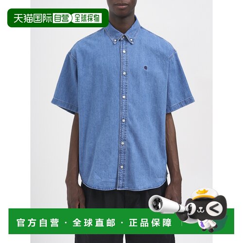 香港直邮CARHARTT WIP 男士 LUCAS S/S 棉质牛仔衬衫 NI034575010