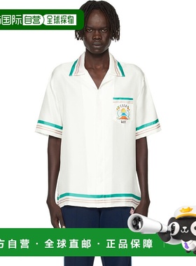 香港直邮Casablanca 男士 白色 Open Collar 短袖衬衫 MPF25SH003