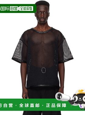 1h可退 香港直邮Jil Sander 吉尔 桑达 男士 黑色 Open T 恤 J22G