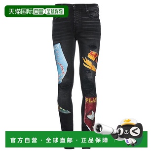 舒适时尚 香港直邮AMIRI black黑色 牛仔长裤 男士