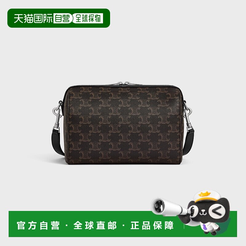欧洲直邮Celine (2025 年新品) Triomphe 帆布和小牛皮 BOSTON MI