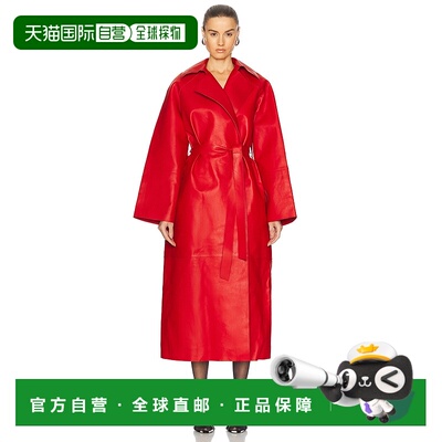 1h可退 香港直邮magda butrym 女士 长款束带大衣 117425