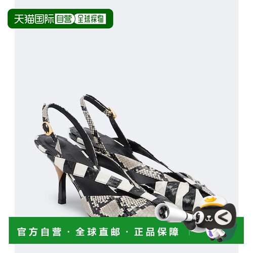 1h可退 香港直邮Jacquemus 女士 Poisson 皮质露跟女鞋 black黑色