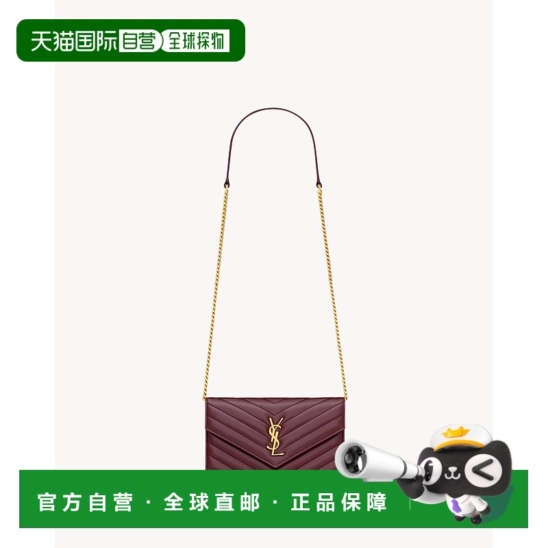 欧洲直邮YSL (2025) CASSANDRE 小羊皮信封链条钱包手提包手拿包