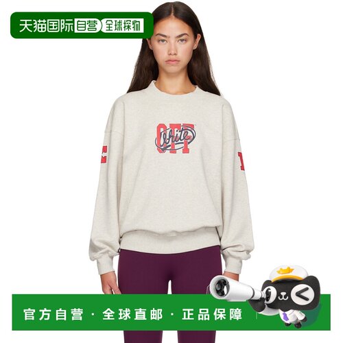 香港直邮off-white 女士 灰色 Off College 套头衫 2FE00513TW063