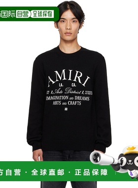 香港直邮AMIRI 男士 黑色 Arts District Crew 针织衫 AMKNCW1022