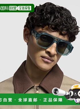 自营1h可退 欧洲直邮LV路易威登 男士蓝色醋酸纤维太阳镜正品舒适