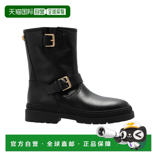 1h可退 香港直邮Versace 圆头短筒靴 10122811A00138