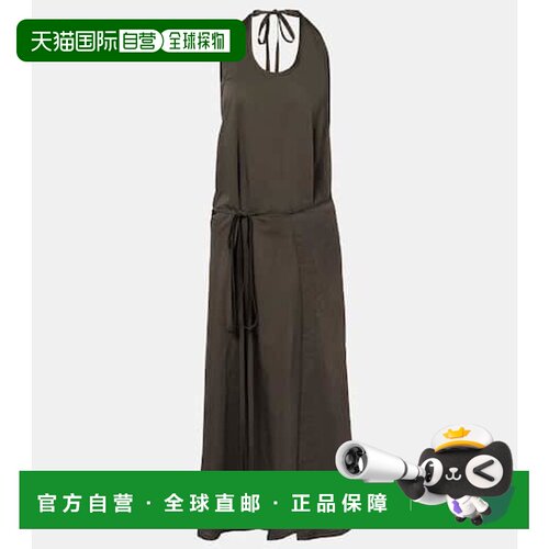 香港直邮Lemaire 女士 Apron 褶皱中长连衣裙 brown棕色 舒适时尚