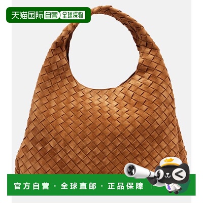 香港直邮Bottega Veneta 葆蝶家 女士 Campana 编织大号绒面革肩