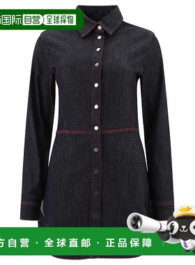 1h可退 香港直邮Alaia 女士 牛仔衬衫裙 AA9R13526T664 blue蓝色