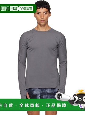 香港直邮Y-3 男士 灰色 Running 长袖 T 恤 KB2331