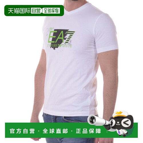 1h可退 香港直邮EA7 EMPORIO ARMANI 男士T恤 3YPTF5PJ18ZWHITE