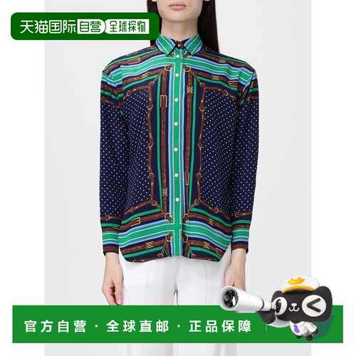 香港直邮RALPH LAUREN 女士衬衫 200P03687001 SS2026 蓝色