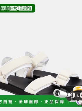 1h可退 香港直邮The Row 女士 Hook and Loop 皮质凉鞋 white白色