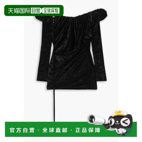 香港直邮Jacquemus 女士 Stretch-Velour 露肩迷你连衣裙 233DR09