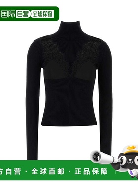 香港直邮Blumarine 蓝色情人 女士 黑色羊毛混纺毛衣 2M620A