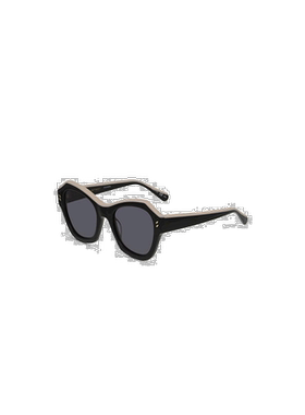香港直邮Stella McCartney 徽标太阳镜 SC0022S SHINY BLAC