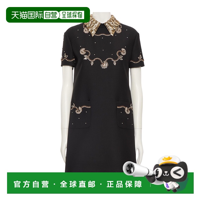 香港直邮Valentino 翻领短袖连衣裙 BVADN11CF