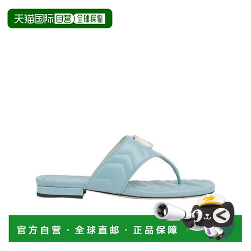 1h可退 香港直邮Gucci 双G夹趾拖鞋 771585BKO60女鞋