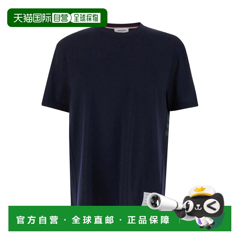 香港直邮THOM BROWNE 男士T恤 MJS219AJ0149415 CO 蓝色 短袖T恤