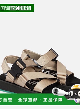 1h可退 香港直邮GANNI 甘尼 女士 Webbing 比赛凉鞋 beige米色 舒