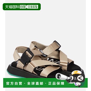 1h可退 香港直邮GANNI 甘尼 女士 Webbing 比赛凉鞋 beige米色 舒
