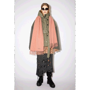 欧洲直邮ACNE STUDIOS流苏羊毛围巾 - 窄版时尚休闲 高级感 正品