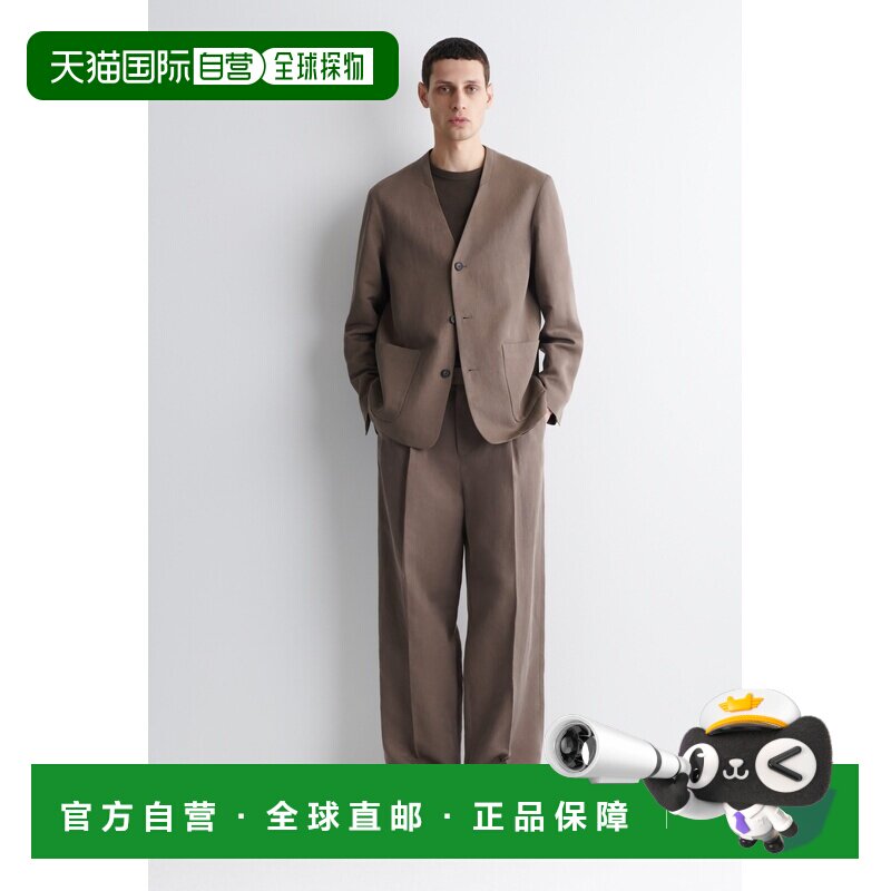 自营欧洲直邮COS 男士深棕色皮革角斗士凉鞋图片