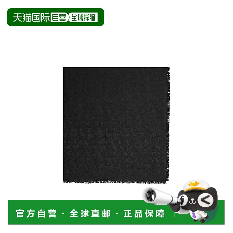 香港直邮Saint Laurent 字母组合提花围巾 7379303YN21