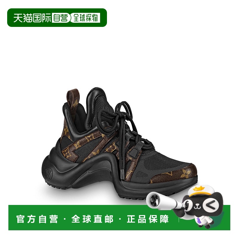 1h可退 欧洲直邮Louis Vuitton路易威登男士运动鞋黑色图案潮流时