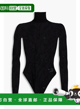 1h可退 香港直邮alaia 女士 花朵提花高领连体衣 AA9B01792M715