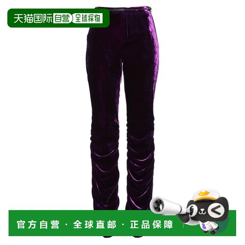1h可退 香港直邮Gucci 古驰 女士 休闲长裤 purple紫色 舒适时尚