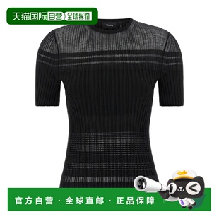 1h可退 香港直邮THEORY 希尔瑞 女士 t.compa 透视条纹上衣 P0616