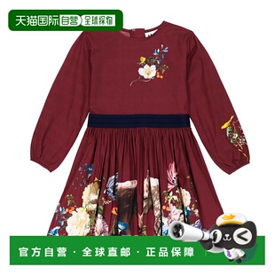1h可退 香港直邮Molo 女童 Christine 印花棉混纺连衣裙童装