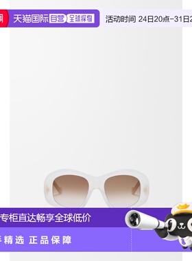 自营欧洲直邮LOEWE罗意威 Beveled Pentagon女士白色醋酸太阳镜
