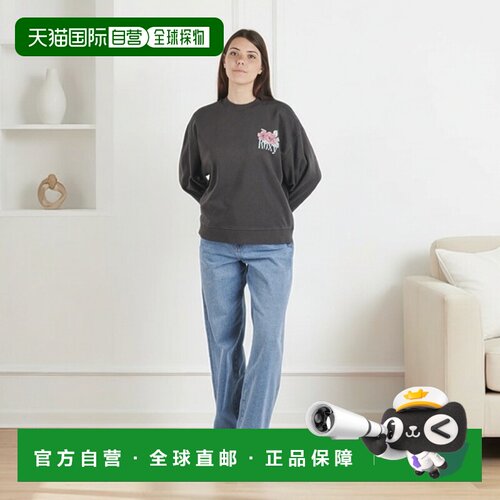 欧洲直邮Roxy衣服女套头运动衫卫衣灰色LINEUP TERRY