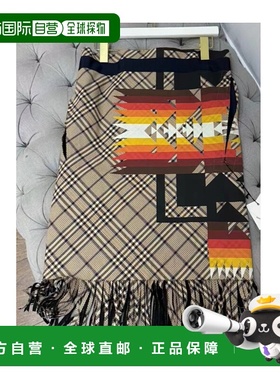 香港直邮Sacai 格纹图案半身裙 04293a字裙