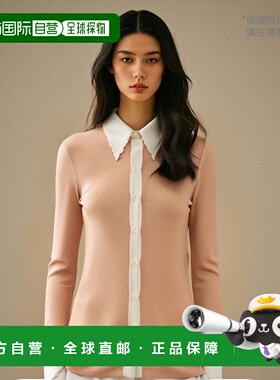 香港直邮Chloe 翻领针织开衫 C21WMC06535