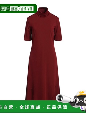 香港直邮MaxMara 麦斯玛拉 女士 中长连衣裙 red红色 舒适时尚